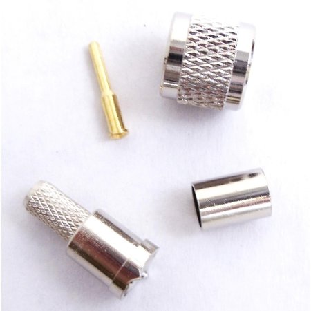 SERVERUSA Mini UHF Male Crimp Connector for RG58-U Coax Cable SE2207797